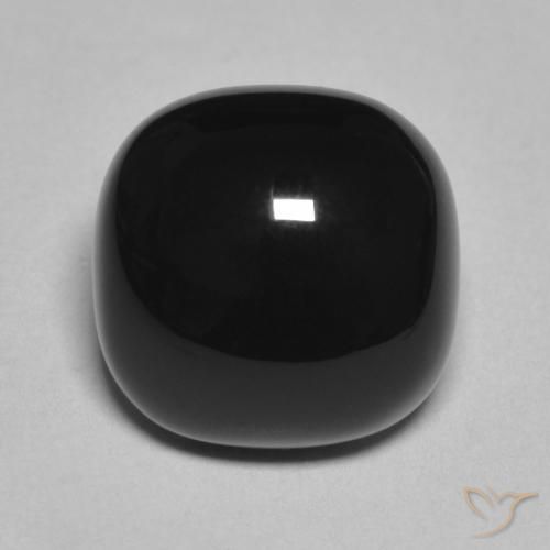 4.85ct Натуральный Черный Оникс, Подушка, Непрозрачный