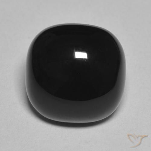 4.88ct Натуральный Черный Оникс, Подушка, Непрозрачный