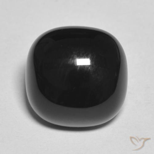 4.56ct Натуральный Черный Оникс, Подушка, Непрозрачный
