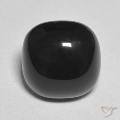 4.54ct Натуральный Черный Оникс, Подушка, Непрозрачный