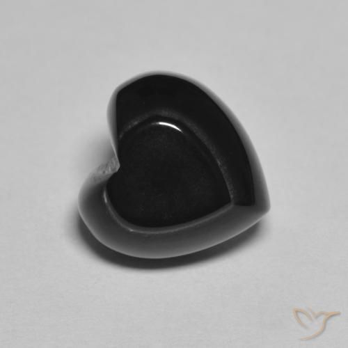 4.24ct Натуральный Черный Оникс, Сердце, Непрозрачный
