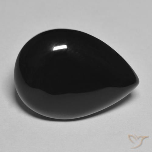 11.25ct Натуральный Черный Оникс, Форма груши, Непрозрачный