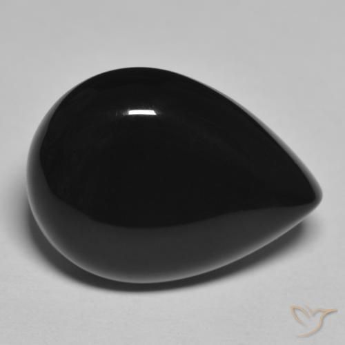 12.30ct Натуральный Черный Оникс, Форма груши, Непрозрачный