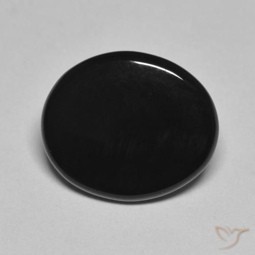 4.26ct Натуральный Черный Оникс, Овал, Непрозрачный