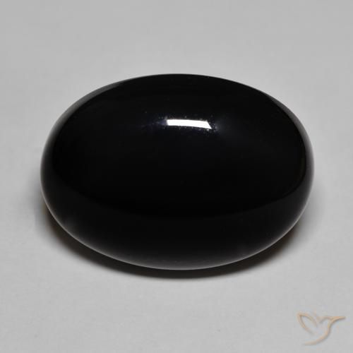 21.84ct Натуральный Черный Оникс, Овал, Непрозрачный