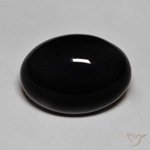 11.40ct Натуральный Черный Оникс, Овал, Непрозрачный