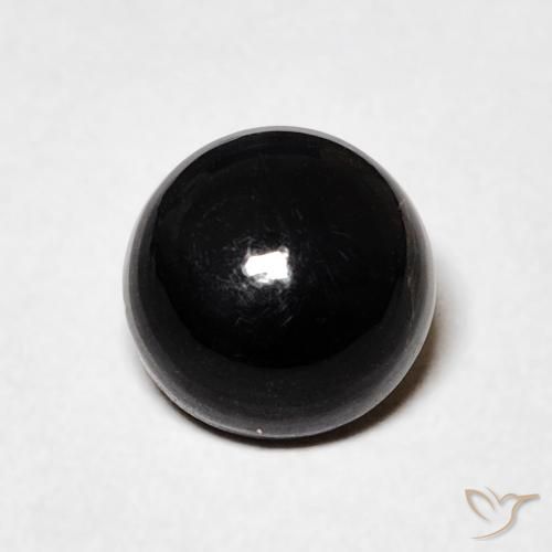 1.37ct Натуральный Черный Оникс, Круглый, Непрозрачный