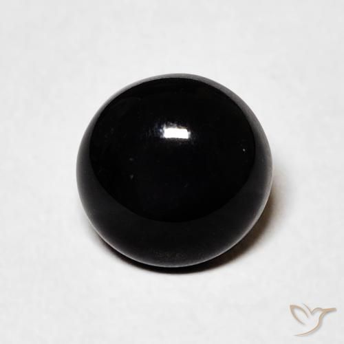 1.20ct Натуральный Черный Оникс, Круглый, Непрозрачный