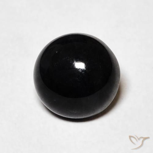 1.34ct Натуральный Черный Оникс, Круглый, Непрозрачный