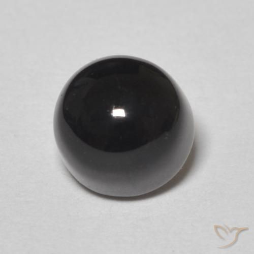 1.43ct Натуральный Черный Оникс, Круглый, Непрозрачный