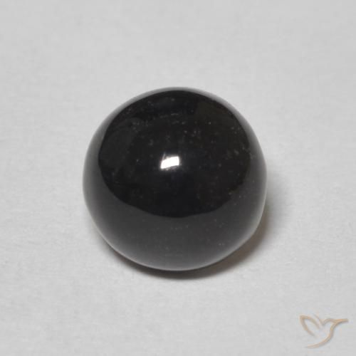 1.12ct Натуральный Черный Оникс, Круглый, Непрозрачный