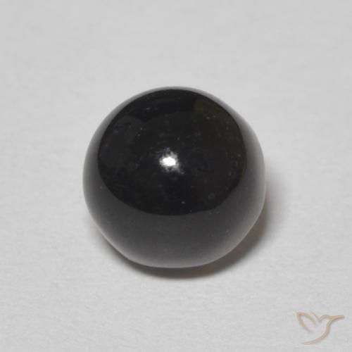 1.24ct Натуральный Черный Оникс, Круглый, Непрозрачный