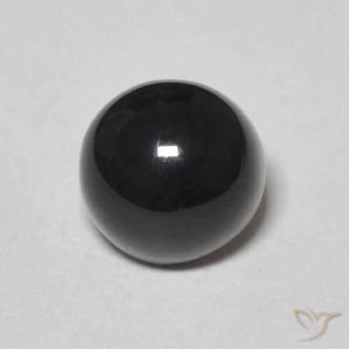1.31ct Натуральный Черный Оникс, Круглый, Непрозрачный