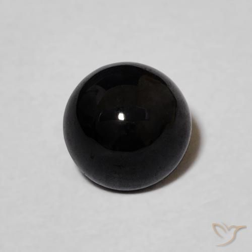 1.01ct Натуральный Черный Оникс, Круглый, Непрозрачный