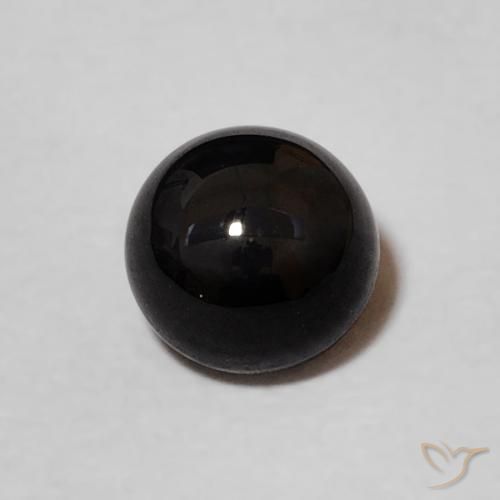 0.99ct Натуральный Черный Оникс, Круглый, Непрозрачный