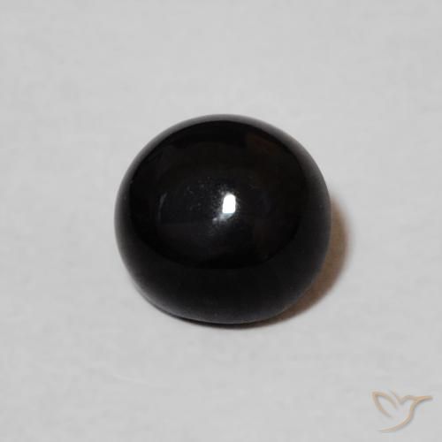 0.60ct Натуральный Черный Оникс, Круглый, Непрозрачный