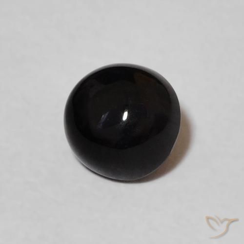 0.60 карата, натуральный Черный Оникс, Круглый, Непрозрачный