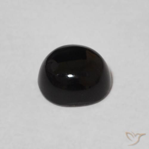 0.60 карата, натуральный Черный Оникс, Круглый, Непрозрачный