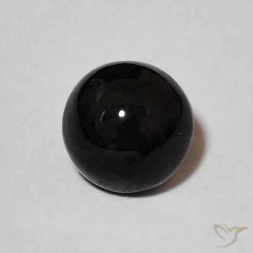 1.23ct Натуральный Черный Оникс, Круглый, Непрозрачный