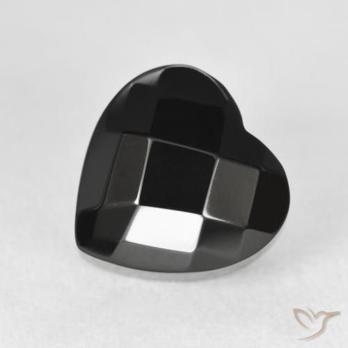 4.40ct Натуральный Черный Оникс, Сердце, Непрозрачный
