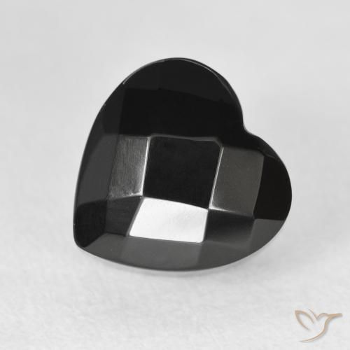 4.46ct Натуральный Черный Оникс, Сердце, Непрозрачный