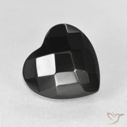 4.46ct Натуральный Черный Оникс, Сердце, Непрозрачный