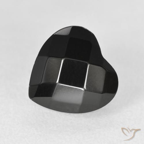 3.90ct Натуральный Черный Оникс, Сердце, Непрозрачный