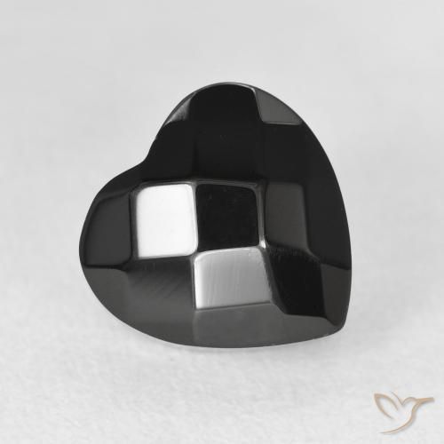 4.14ct Натуральный Черный Оникс, Сердце, Непрозрачный