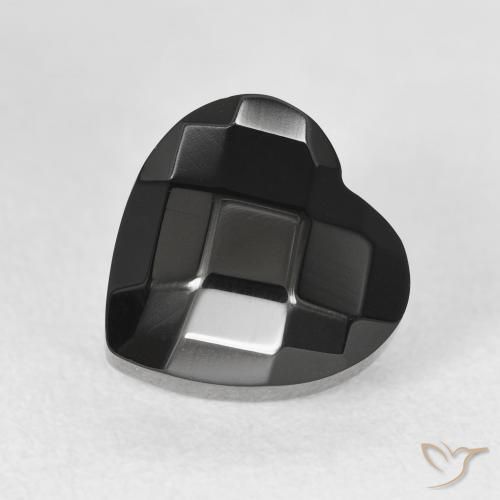 4.19ct Натуральный Черный Оникс, Сердце, Непрозрачный