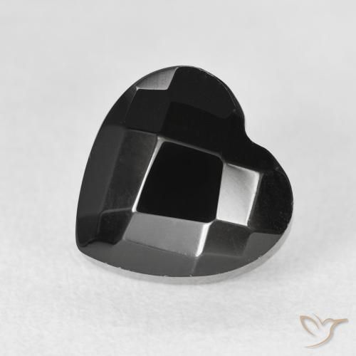 4.19ct Натуральный Черный Оникс, Сердце, Непрозрачный