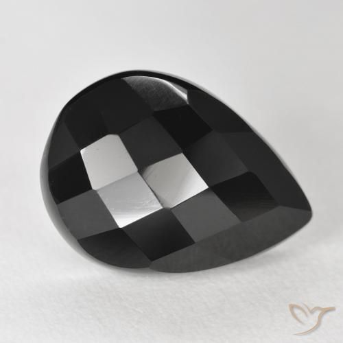 9.48ct Натуральный Черный Оникс, Форма груши, Непрозрачный