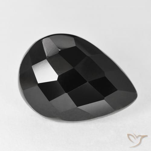 10.69ct Натуральный Черный Оникс, Форма груши, Непрозрачный