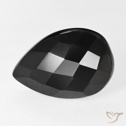 8.80ct Натуральный Черный Оникс, Форма груши, Непрозрачный