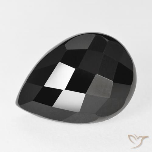 10.04ct Натуральный Черный Оникс, Форма груши, Непрозрачный