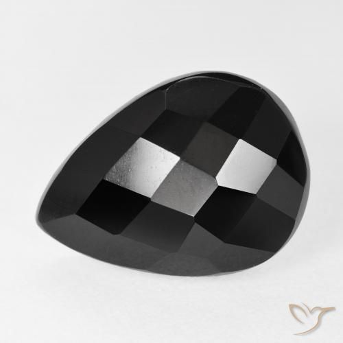 9.80ct Натуральный Черный Оникс, Форма груши, Непрозрачный