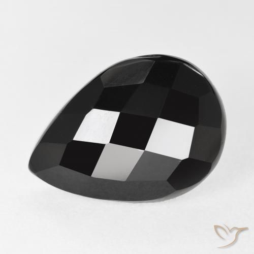 8.88ct Натуральный Черный Оникс, Форма груши, Непрозрачный