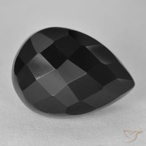 10.40ct Натуральный Черный Оникс, Форма груши, Непрозрачный