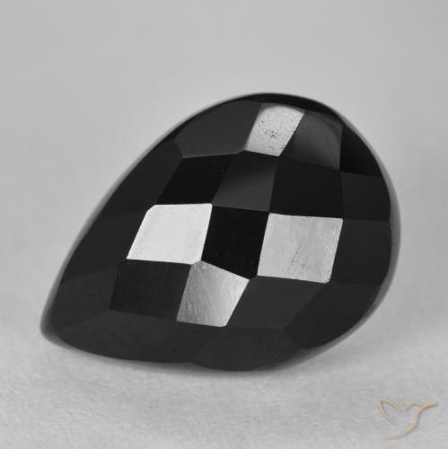 9.32ct Натуральный Черный Оникс, Форма груши, Непрозрачный