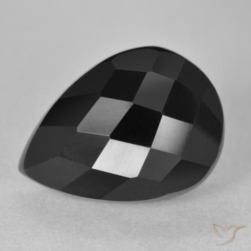 10.44ct Натуральный Черный Оникс, Форма груши, Непрозрачный