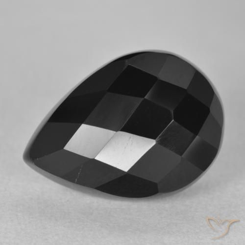 9.31ct Натуральный Черный Оникс, Форма груши, Непрозрачный