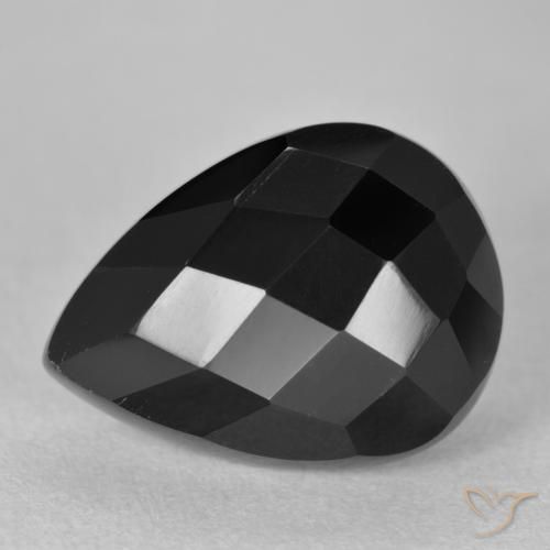 10.30ct Натуральный Черный Оникс, Форма груши, Непрозрачный