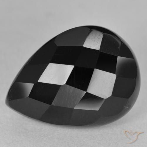 9.91ct Натуральный Черный Оникс, Форма груши, Непрозрачный