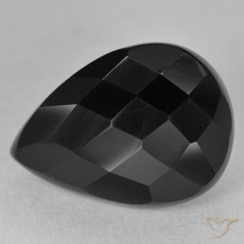 10.07ct Натуральный Черный Оникс, Форма груши, Непрозрачный