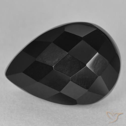 9.82ct Натуральный Черный Оникс, Форма груши, Непрозрачный