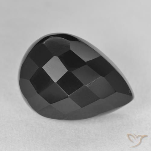 10.59ct Натуральный Черный Оникс, Форма груши, Непрозрачный