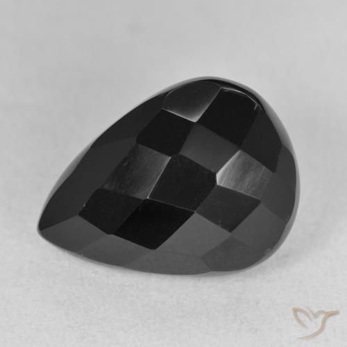 9.35ct Натуральный Черный Оникс, Форма груши, Непрозрачный