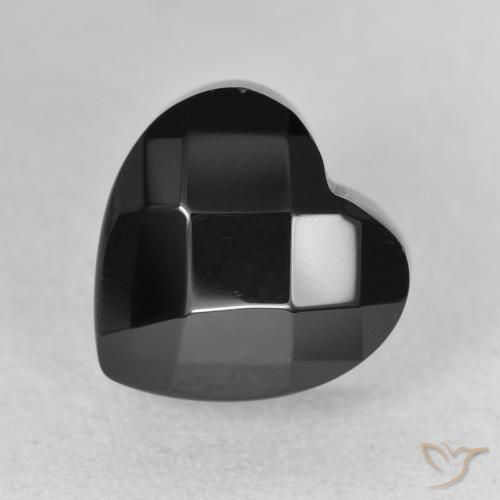 4.35ct Натуральный Черный Оникс, Сердце, Непрозрачный
