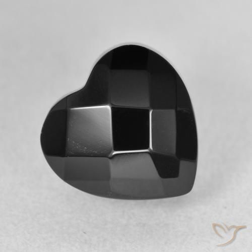 4.29ct Натуральный Черный Оникс, Сердце, Непрозрачный