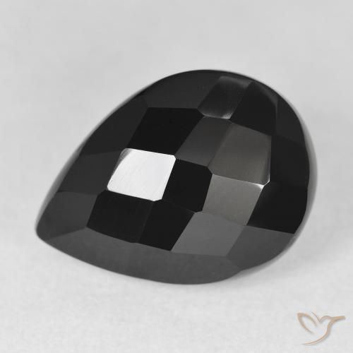 10.08ct Натуральный Черный Оникс, Форма груши, Непрозрачный