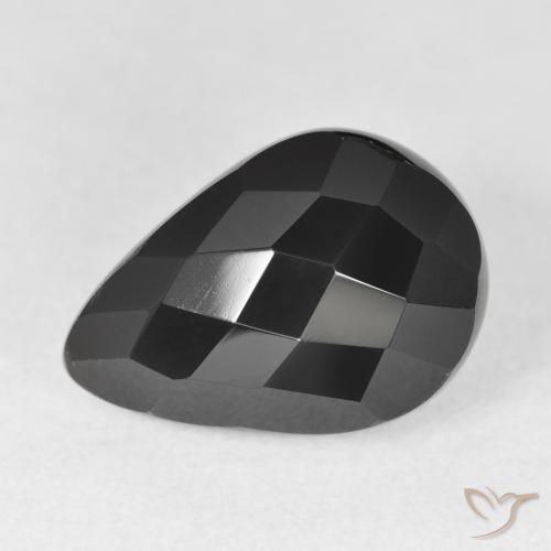 8.51ct Натуральный Черный Оникс, Форма груши, Непрозрачный